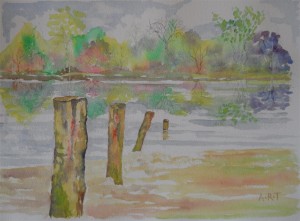 Julie's Lake 16" x 10" Watercolour 