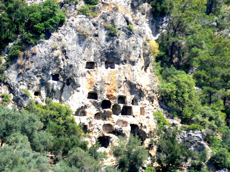 Lycian Rock Tombs in Tomb Bay
